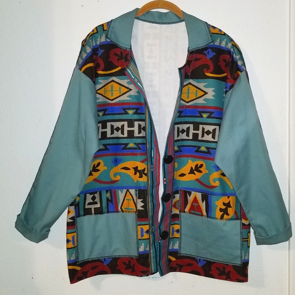 Southwestern / Boho Print Oversized Jacket